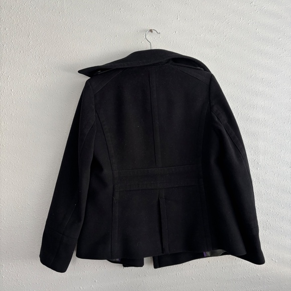 J. Crew Classic Black 100% Wool Pea Coat - Picture 6 of 6